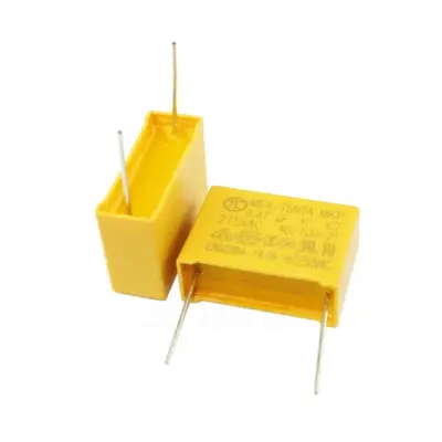 2X CONDENSADOR DE SEGURIDAD MKP X2 0.47UF 474K AC 275V 22.5MM