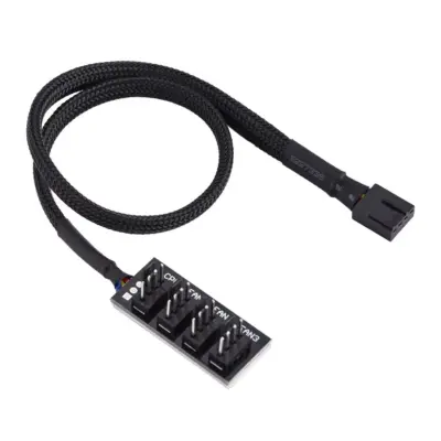 Cable ventilador Hub PWN 1 To 4-Pin PWM CPU Fan Hub Splitter Divisor