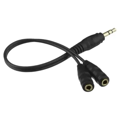 CABLE DUPLICADOR DIVISOR AUDIO AURICULAR JACK 3.5MM SPLITTER 1 MACHO A 2 HEMBRA REF722 - Imagen 3