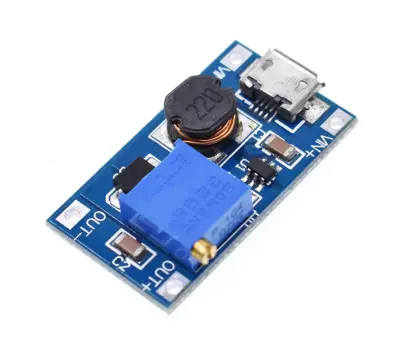 Módulo MT3608 Micro USB 2A Booster DC-DC 2/24V to 5/9/12/28V tensión ajustable Arduino - Imagen 2
