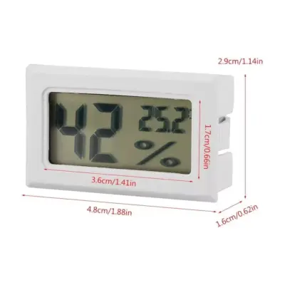 Termohigrometro Termometro LCD digital temperatura y humedad CON SONDA BLANCO - Imagen 6