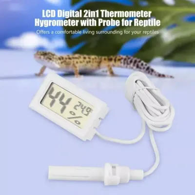 Termohigrometro Termometro LCD digital temperatura y humedad CON SONDA BLANCO - Imagen 8