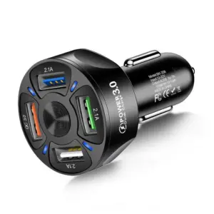 Cargador movil mechero coche Quick Charge 3.0 3.1A 4 puertos 48W 7A