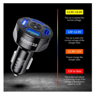 Cargador movil mechero coche Quick Charge 3.0 3.1A 4 puertos 48W 7A