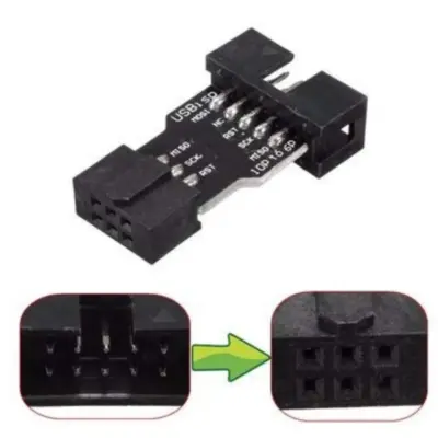 Adaptador ICSP de 10 a 6 vías compatible Usbasp, Usbisp, Avr - Imagen 3