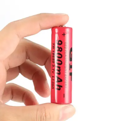 18650 Batería de Alta Capacidad Recargable 3.7V 9900 Mah Li-Ion GTF Rojo - Imagen 3