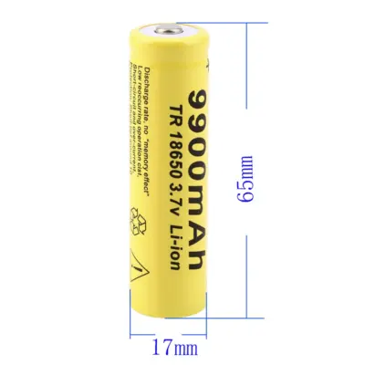 18650 Batería de Alta Capacidad Recargable 3.7V 9900 Mah Li-Ion GTF Amarillo - Imagen 2