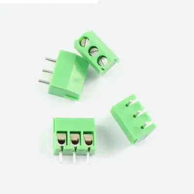 5x Bloque Terminal KF301-5.0mm Borna Clema Conexion 3 pines PCB VERDE
