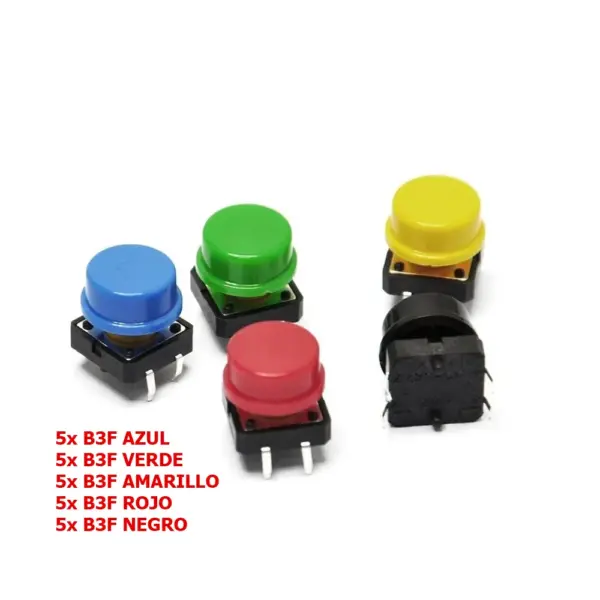25x PULSADOR B3F TECLA OMRON + CAJA - Imagen 2