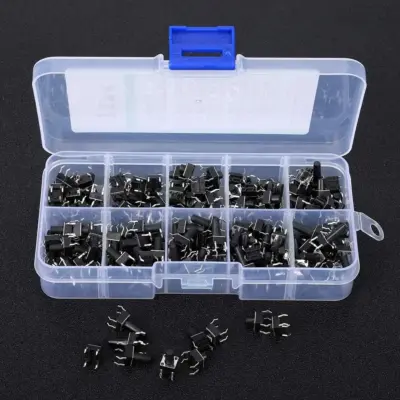 KIT 200 micro pulsadores 4 pin 6x6 mm diferentes tamaños + CAJA - Imagen 2