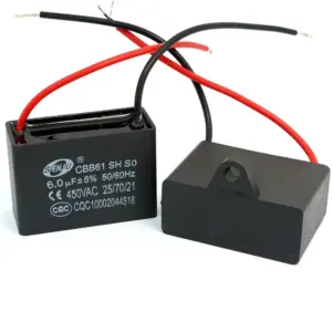 CONDENSADOR DE ARRANQUE CBB61 6UF 450V ac