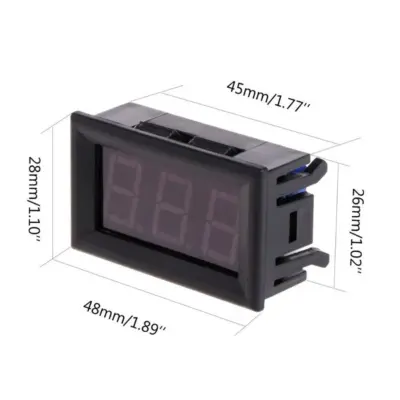 Monitor Temperatura -50 110 5v 12v Digital LED color AZUL panel NTC Termometro - Imagen 3