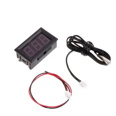 Monitor Temperatura -50 110 5v 12v Digital LED color VERDE panel NTC Termometro - Imagen 3