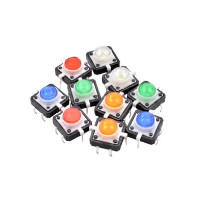 Pulsador interruptor momentaneo NO 12x12x7mm con LED VERDE - Imagen 3