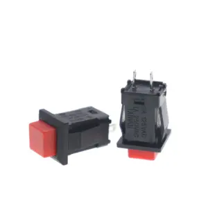 Pulsador panel cuadrado ON OFF 220V 1A - ROJO