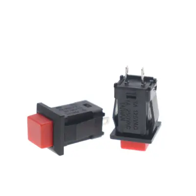 Pulsador panel cuadrado ON OFF 220V 1A - ROJO