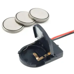 Portapilas CR2032 pila boton con tapa e interruptor 20mm
