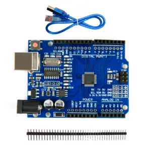 Placa UNO R3 ATmega328p CH340G 100% Compatible con Arduino + pines SMD con Cable