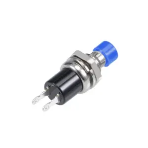 Pulsador momentaneo redondo 7mm NO – AZUL