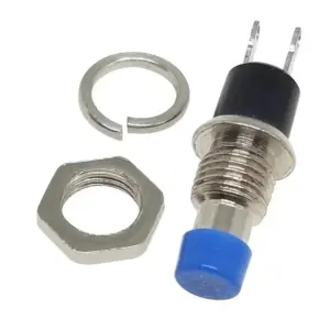 Pulsador momentaneo redondo 7mm NO – AZUL