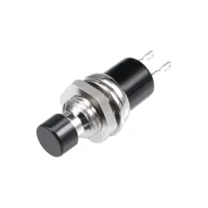 Pulsador momentaneo redondo 7mm NO – NEGRO