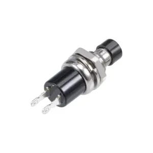 Pulsador momentaneo redondo 7mm NO – NEGRO