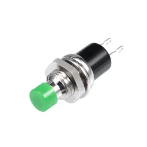Pulsador momentaneo redondo 7mm NO – VERDE