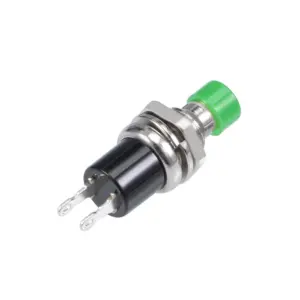 Pulsador momentaneo redondo 7mm NO – VERDE