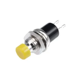 Pulsador momentaneo redondo 7mm NO – AMARILLO