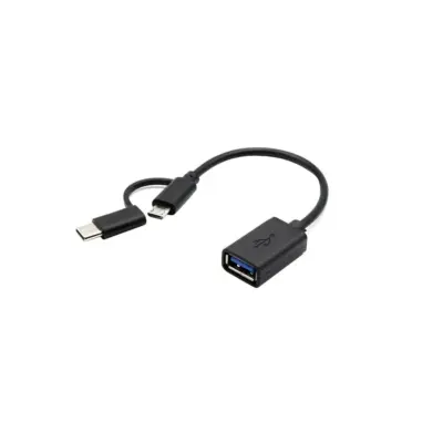 Cable adaptador OTG 2 en 1 Micro USB - TYPE-C  tipo c  USB-C cable de datos