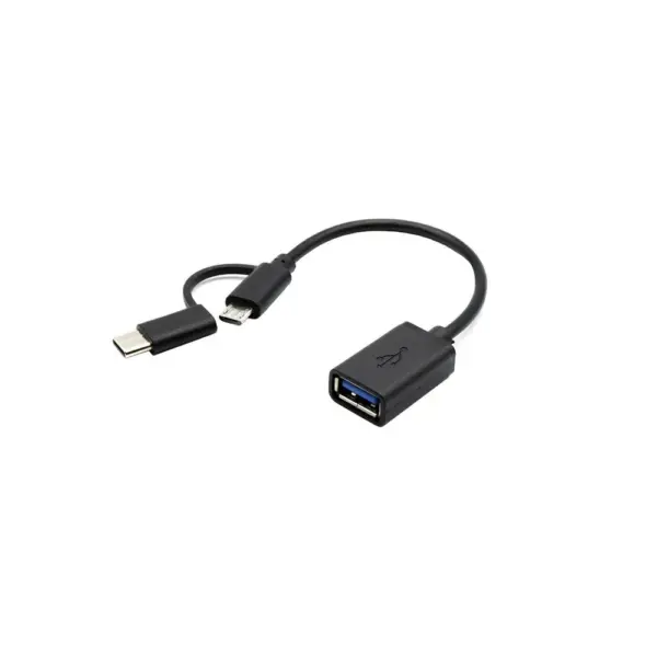 Cable adaptador OTG 2 en 1 Micro USB - TYPE-C  tipo c  USB-C cable de datos