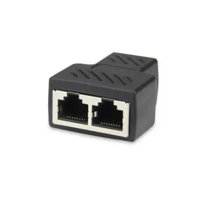 Adaptador de cable Ethernet RJ45 divisor de cable 1 en 2 Dual CAT 5/CAT 6 LAN - Imagen 3