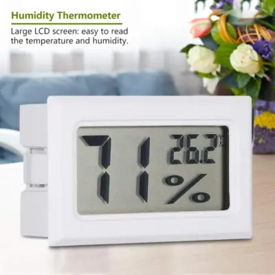 Termohigrometro termometro higrometro digital temperatura y humedad  Blanco - Imagen 6