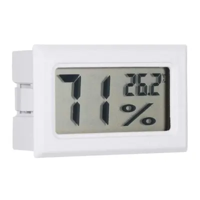 Termohigrometro termometro higrometro digital temperatura y humedad  Blanco - Imagen 7