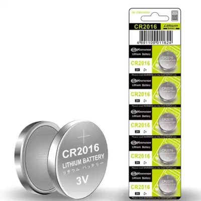 5x Pila boton bateria original Litio CR2016 3V DL2016 ER2016 GPR2016 Koonenda