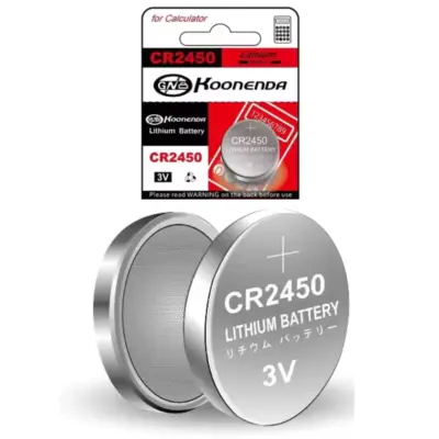 1x Pila boton bateria original Litio CR2450 3V DL2450 ER2450 GPR2450 Koonenda