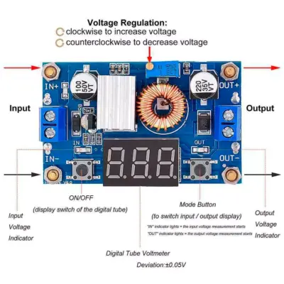 XL4015 Convertidor Voltimetro DC 5A 75W Step Down - Imagen 5