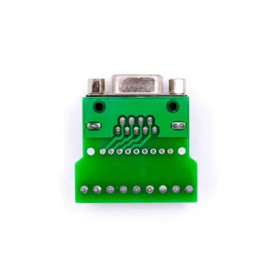 Adaptador conector DB9 Hembra socket con terminales tornillos serie RS-232 PCB - Imagen 2