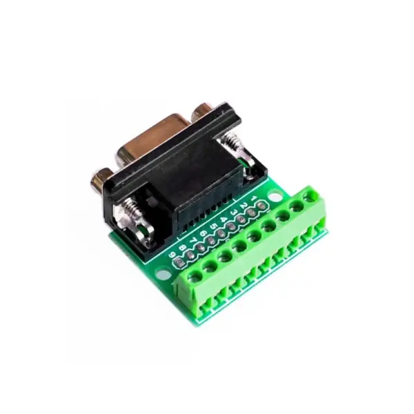 Adaptador conector DB9 Hembra socket con terminales tornillos serie RS-232 PCB - Imagen 3