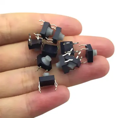 10x Pulsador silicona 8x8x5mm silencioso 4 pines SPST NO - Imagen 2