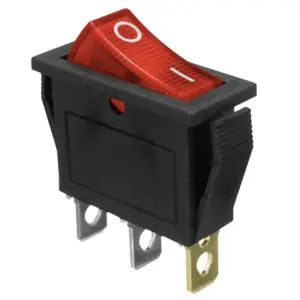 INTERRUPTOR ON OFF CON LUZ 220V ROJO RECTANGULAR KCD3 SPST 16A 220V