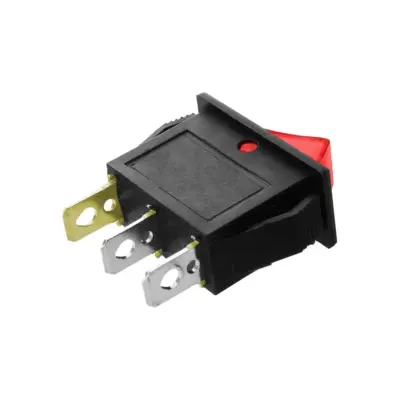 INTERRUPTOR ON OFF CON LUZ 220V ROJO RECTANGULAR KCD3 SPST 16A 220V - Imagen 3