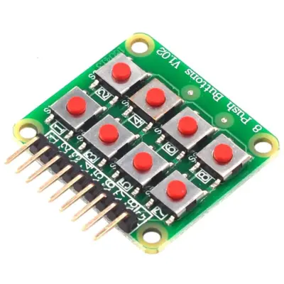 Modulo teclado de expansion externa MCU matriz microinterruptor 2x4 8 bits