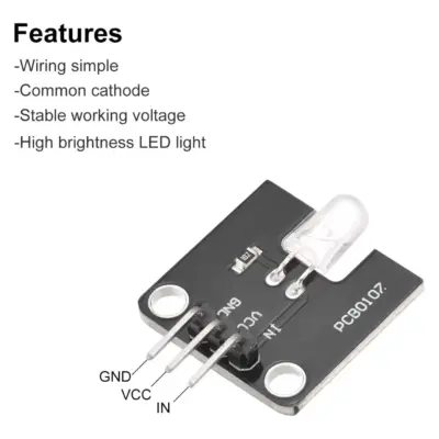 Modulo emisor de luz LED para Arduino microcontrolador de 5 mm Blanco - Imagen 3