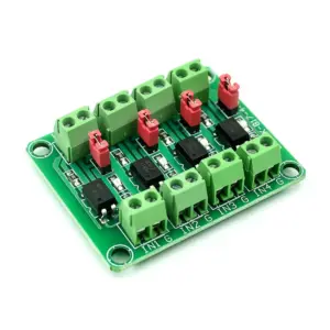 Modulo Optoacoplador Placa de Aislamiento de 4 Canales PC817 3.6-24VDC