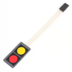 Interruptor Boton de membrana 1×2 teclas Matriz de teclado Arduino Rojo Amarillo