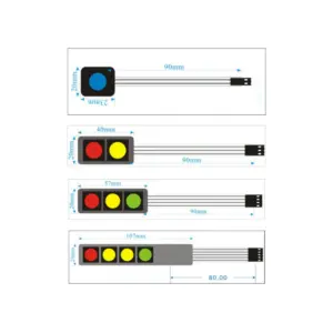 Interruptor Boton de membrana 1×2 teclas Matriz de teclado Arduino Rojo Amarillo