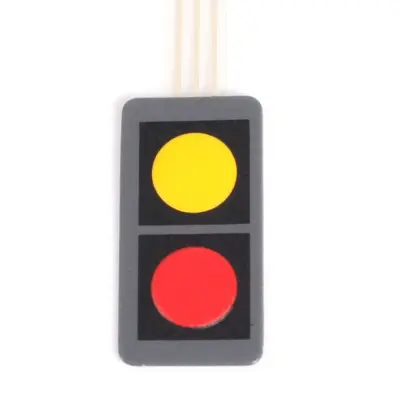 Interruptor Boton de membrana 1x2 teclas Matriz de teclado Arduino Rojo Amarillo - Imagen 4