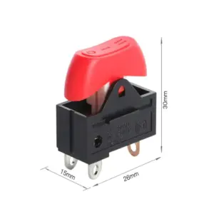 Interruptor basculante 3 posiciones secador de pelo  250V 10A SPDT 3 Pin ROJO