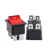 INTERRUPTOR BASCULANTE SPDT 6 PINES Y 2 POSICIONES ON-OFF CON  KCD4 ROJO 220V 16A